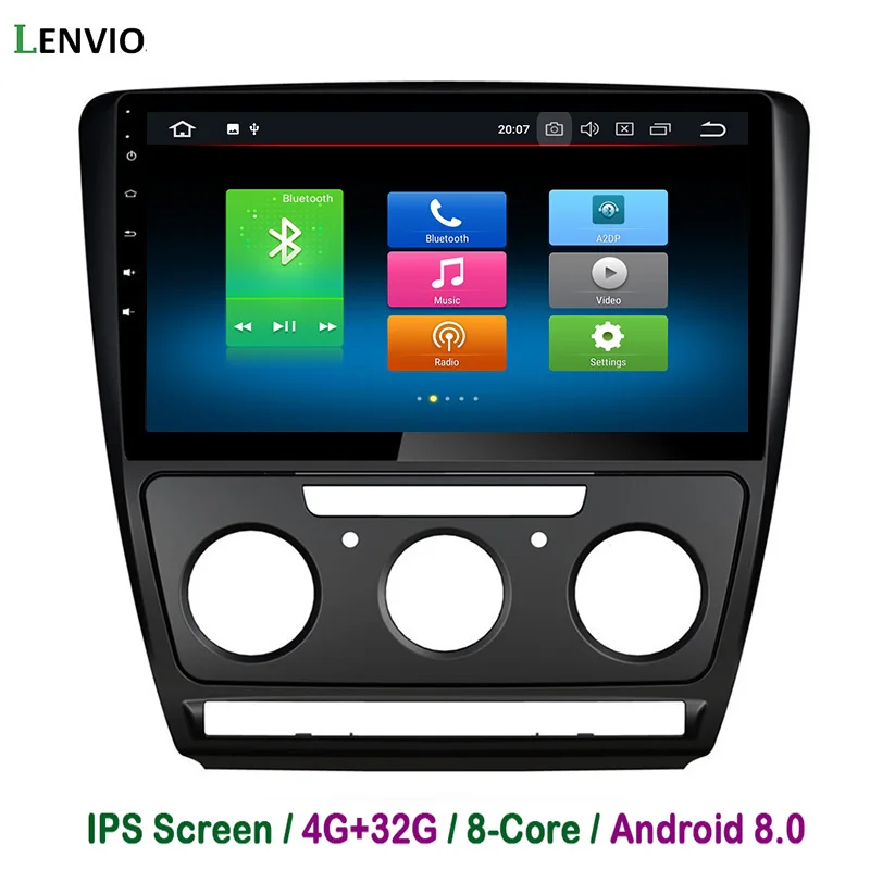 

Lenvio 4G RAM 32G ROM Octa Core Android 8.0 CAR DVD Player For Skoda Octavia 2007-2011 2012 2013 2014 Radio GPS Navigation IPS
