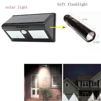 

40-LED Solar Powered Garden Light with Human Body Induction IR Sensor LED Mini Flashlight Luz wall light solar torch hunting LED