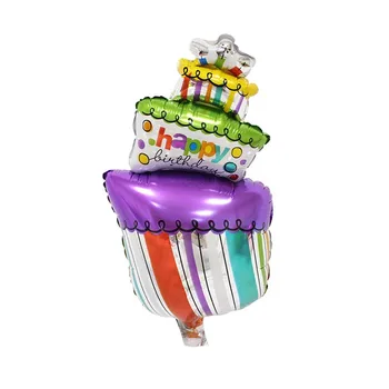 

New arrival Mini color birthday cake Foil balloons wedding party activities decoration birthday balloon wholesale