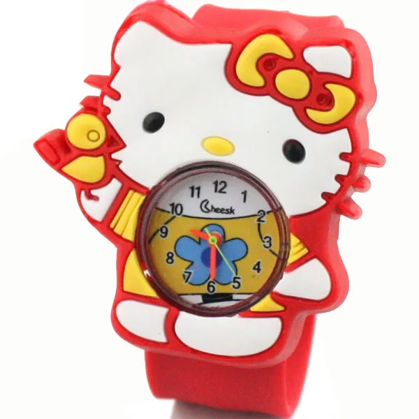 Hello Kat/модные часы с мультипликационным принтом; Разноцветные Милые Детские Кварцевые часы KT для мальчиков и девочек; ; производители