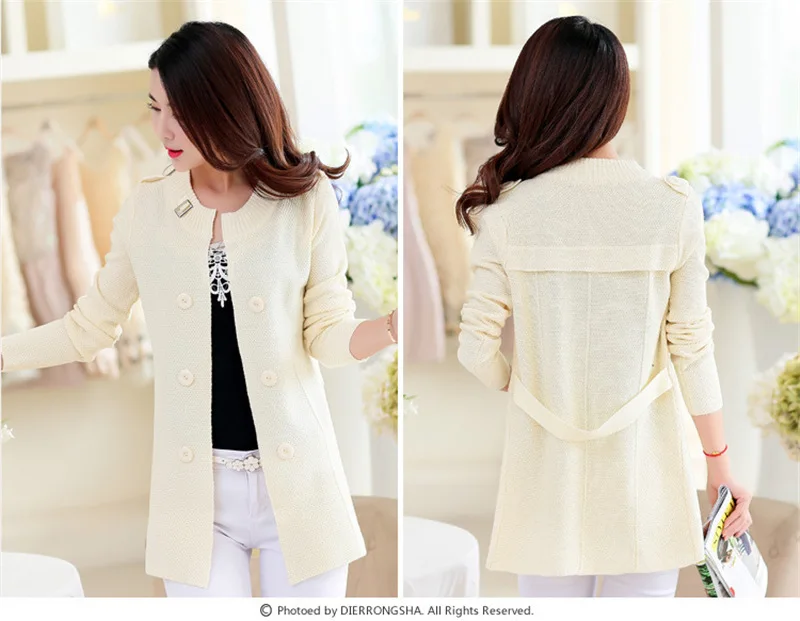 Sweaters 2021 New Style Women Cardigans Autumn Winter Warm V Neck Casual Loose Sweater Knitted Tops with Pocket cardigan