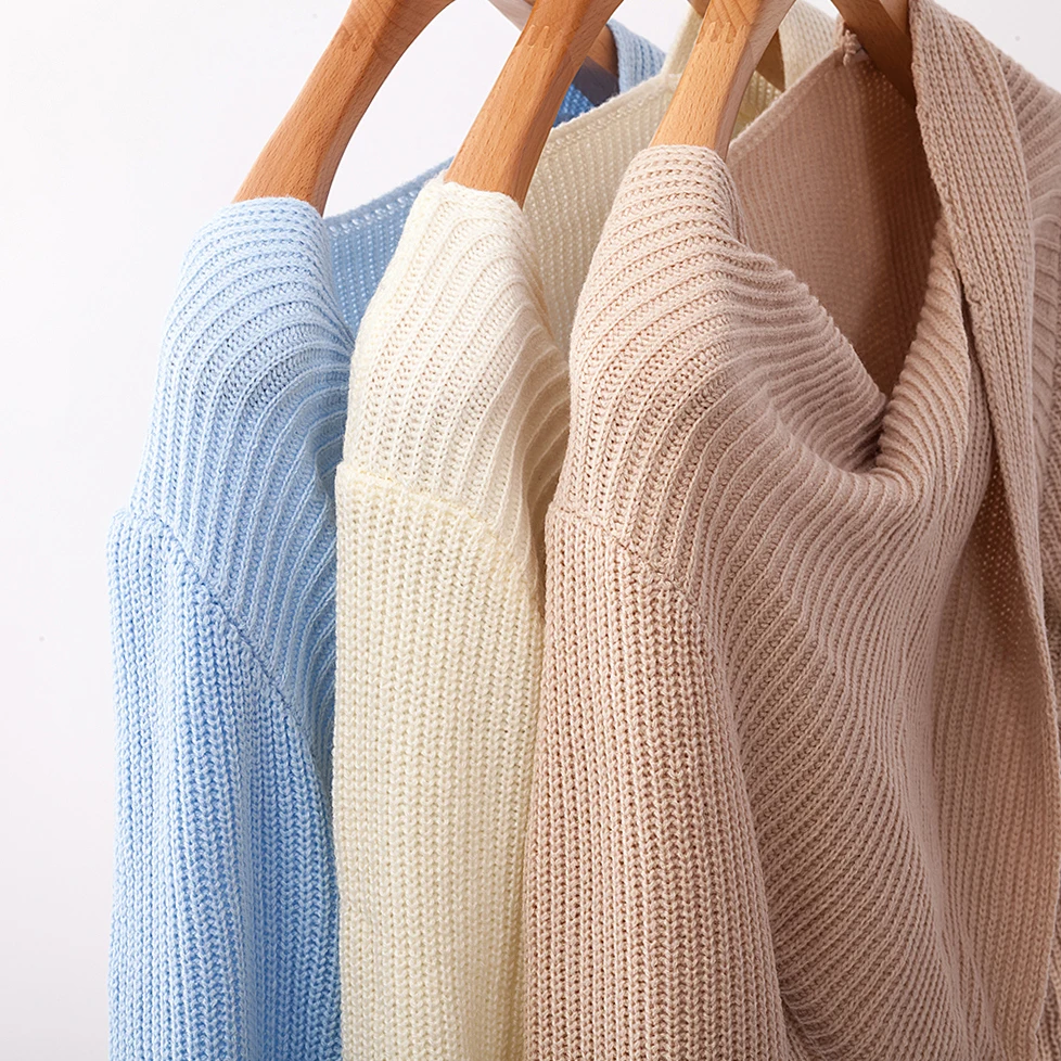 Nadafair осень зима длинный рукав укороченный свитер для женщин Джемперы крест с открытыми плечами сексуальный вязаный пуловер Pull Femme