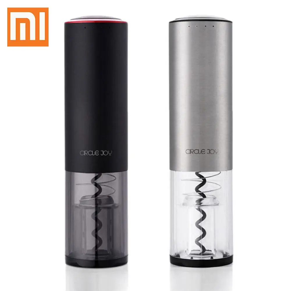 

Xiaomiyoupin Circle Joy Automatic Electric Wine Bottle Stopper Opener with Foil Cutter Wine Stopper Opener High Quality