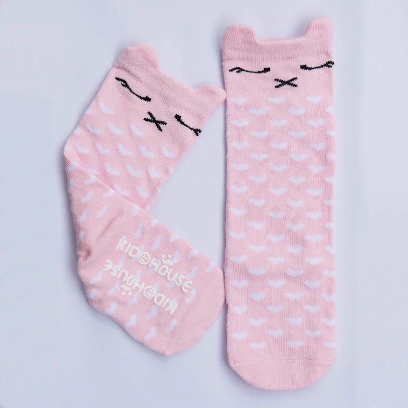 

Kids Cotton Socks Knee High Toddler Boot Sock Anti Slip Leg Warmer Baby Boy Girl Children Cat Owl Fox Rainy Pattern Long Socks