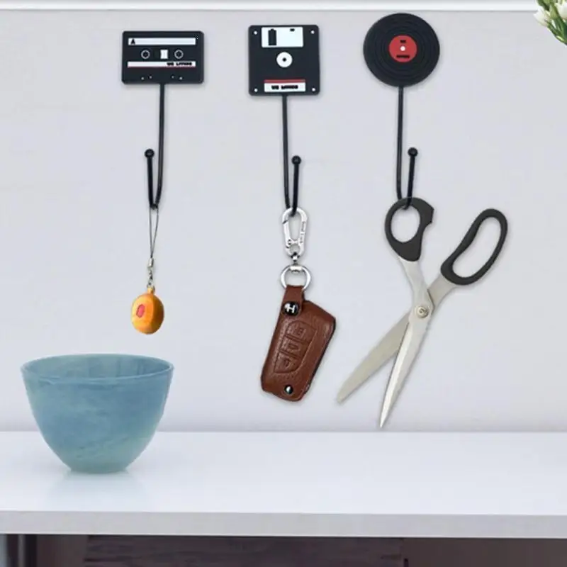 

New Wall Hook Strong Sticky Bearing Home Decoration Minimalist Retro Tape Disc Hook Decoration Employed on Coat Wall Key Holder