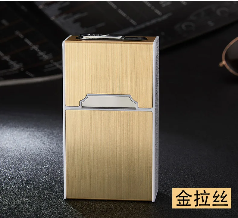 Портативный двойной Arc USB чехол для электронной сигареты с зажигалкой 20 шт. держатель для прикуривателя гаджеты для мужчин коробка для сигарет
