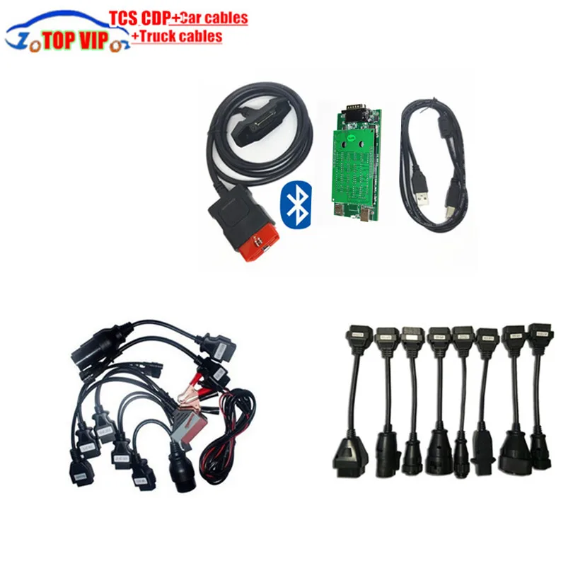 

DHL Free CDP PRO 2016.00 newest TCS CDP Bluetooth +8 Car Cables set +8Truck Cables sets For Multi-Vehicles obd2 Diagnostic-tool