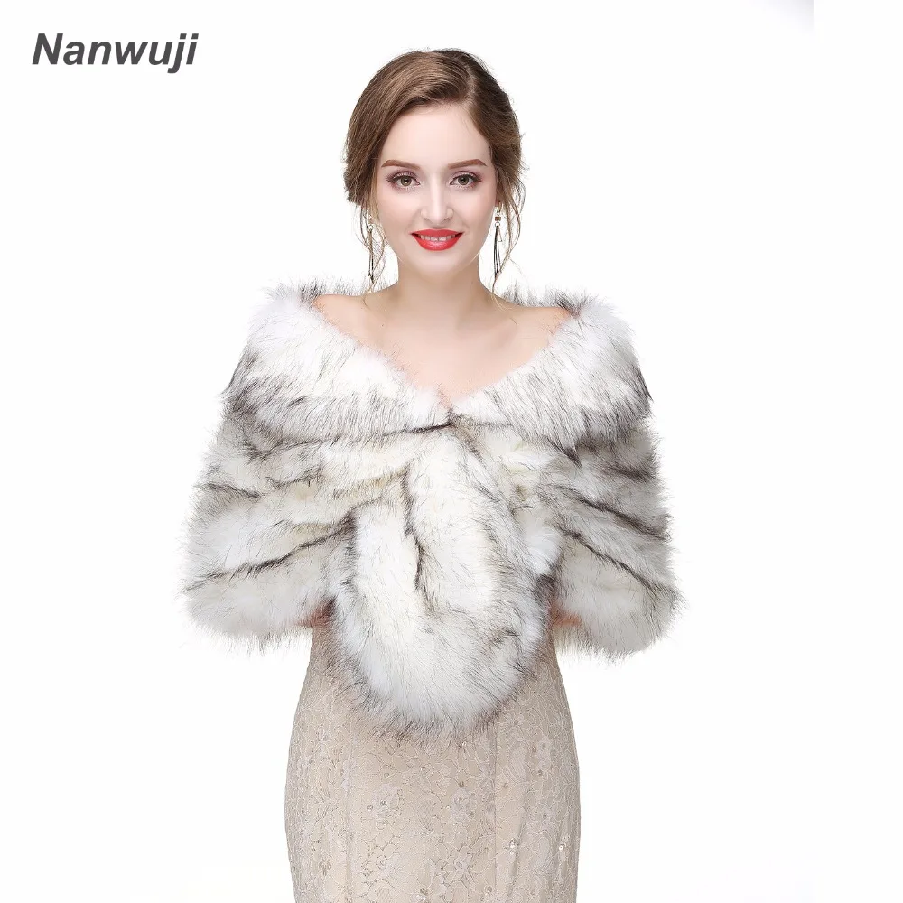 

2018 Faux Fur Wrap Evening Stoles And Wraps Faux Fur Shrug Wedding Jacket Bolero Wedding Bolero Bridal Winter Coat