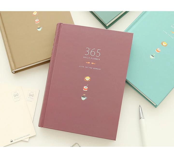 Новое поступление 365 дней личный дневник планировщик блокнот в твердом переплете еженедельный график милые корейские Канцтовары Цветочная программа