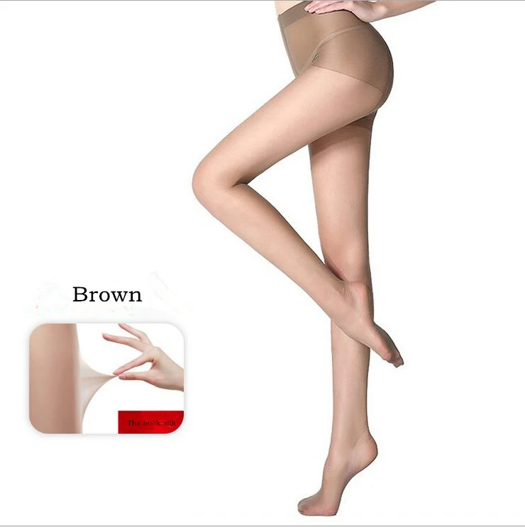 YGYEEG, сексуальные женские длинные чулки на полную ногу, Тонкие полупрозрачные колготки, колготки, трусики,, высокая эластичность - Цвет: W003 Coffee
