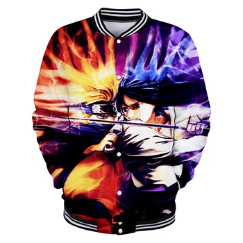 

New Arrival 3D jacket Male/Female Fashion Hip Hop personality Sweatshirt Anime Naruto Printed Baseball Jackets