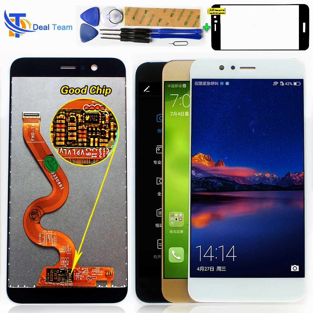 

For Huawei Nova 2 plus 5.5 inch LCD display 1920*1080 Touch Screen Digitizer Assembly Frame with Free Tempered Glass and Tools