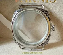 316L 47mm de Alta qualidade Em aço Inoxidável 604 relógio casos escultura Decorativa padrão fit 6497/6498 movimento Do Vento Mão 05A(China)