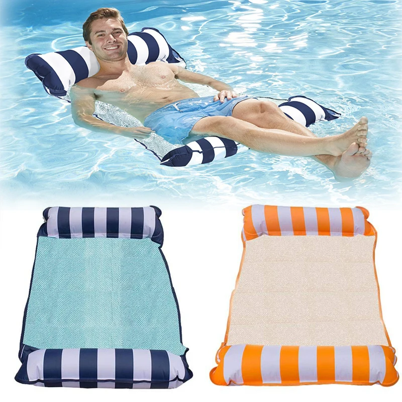 

Summer Collapsible Water Hammock Air Floating Bed Outdoor Pool Rest Chair Beach Lounge Chair Water Sports Floating Row Hot Sale