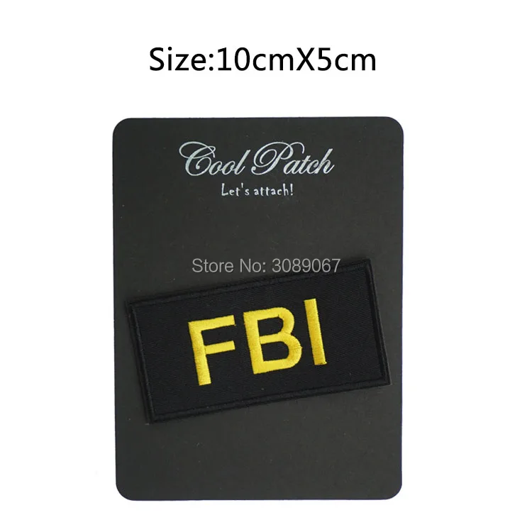 

Tactical Black FBI F.B.I. Military Embroidered LOGO Iron On Patch Customized patch available