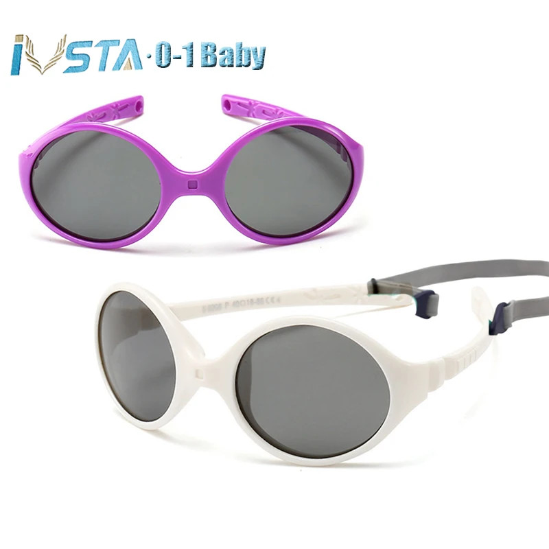 IVSTA 0 2 Newborn Baby Sunglasses Small Kids Sunglasses Girls No Hinge