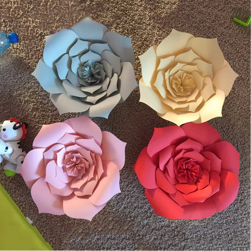 WEIGAO 20/30/40cm DIY Giant Paper Flowers Rose Artificial Flowers Wedding Decoration Arch Flower Wall Backdrop Baby Shower Decor WEIGAO 20/30/40cm DIY Giant Paper Flowers Rose Artificial Flowers Wedding Decoration Arch Flower Wall Backdrop Baby Shower Decor