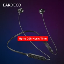 Беспроводные наушники EARDECO с большим аккумулятором, стереонаушники с Bluetooth, спортивные наушники с микрофоном, басовые наушники для телефона