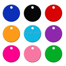 100 шт круглые жетоны для питомцев анодирование алюминия пластины