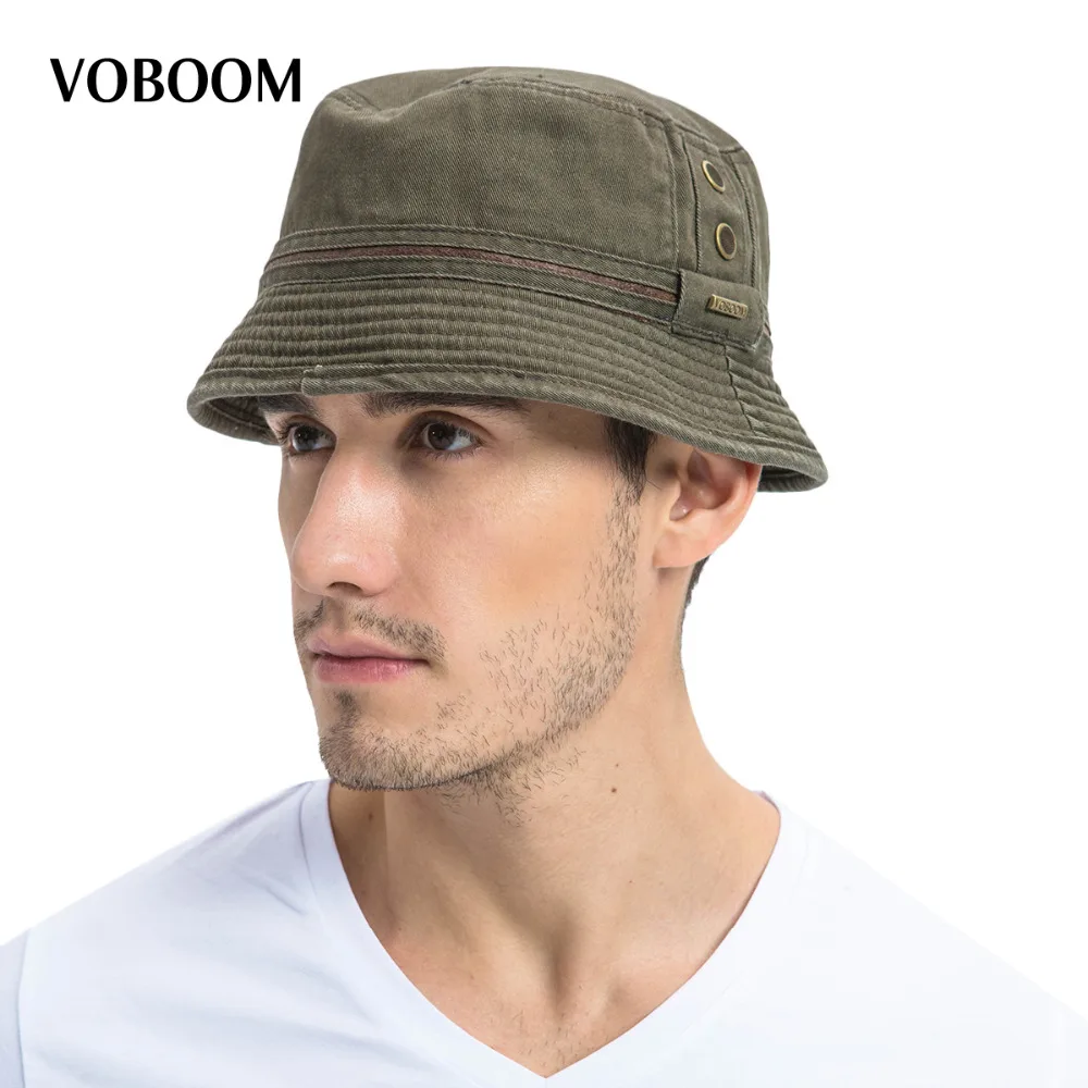 VOBOOM летняя Панама Хлопковая мужская и женская дышащая Рыболовная Шапка 102|sun bucket