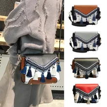 Винтажная Женская ткацкая сумка на плечо с кисточками, сумка через плечо, сумка через плечо, пляжные сумки, женская сумка, основной femme bao# CAA