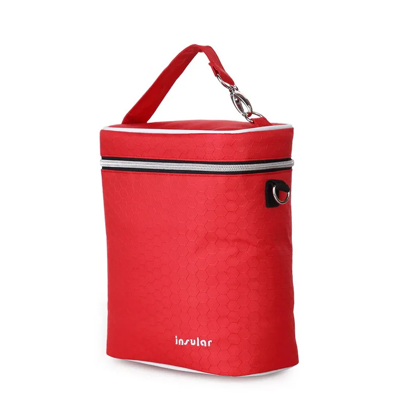 Модная детская подвесная сумка для автомобильного кресла детские бутылочки для кормления Изоляционные сумки термобутылка охлаждающая сумка органайзер сумка для кормления ребенка - Цвет: Red