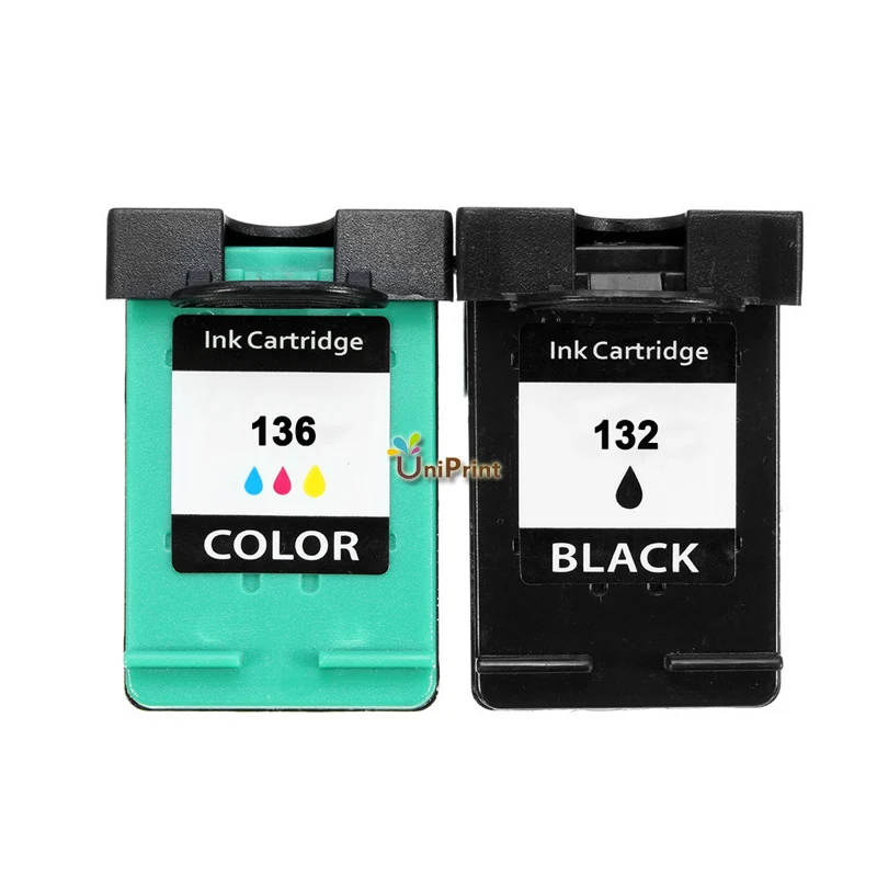 Замена чернильного картриджа UP 2PK для принтера HP 132 136 Officejet 6213 5443 D4163 Photosmart 2573 C3183