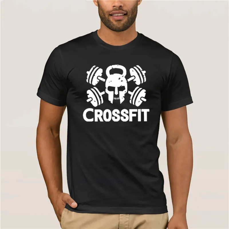 Мужская футболка с принтом CROSSFIT летняя уличная надписью 2019 | одежда