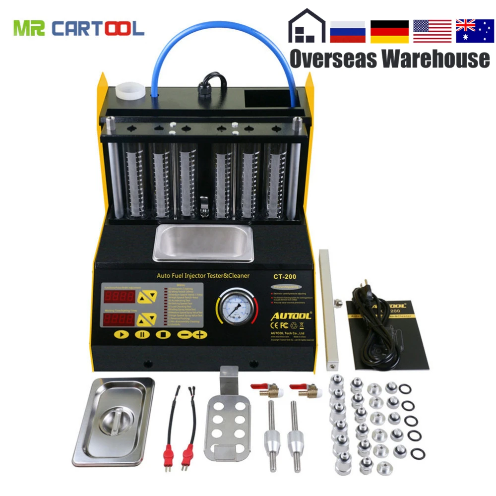 Autool CT200 Car Fuel Injector Cleaning Machine Auto Ultrasonic Cleaner