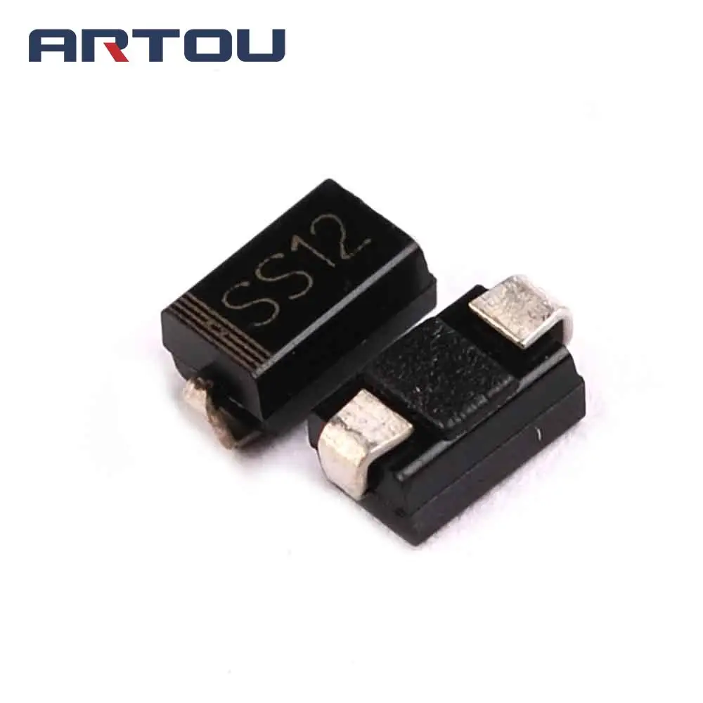 

100PCS SS12 DO-214AC 1N5817 SMD DIODE 1A
