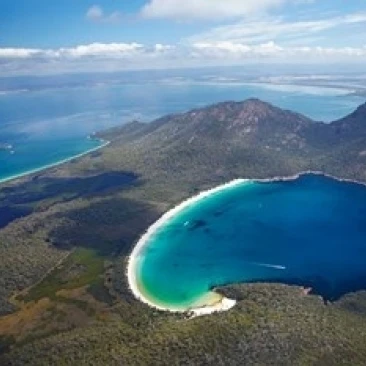 Wineglass Bay and The Hazards  Freycinet National Park  Tasmania  Australia Print by David Wall (36 x 24)