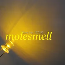 100 шт. 5 мм плоский Топ желтый светодиодный ультра яркий светодиод Широкий угол желтый для 100 резисторы 5 мм световая лампа