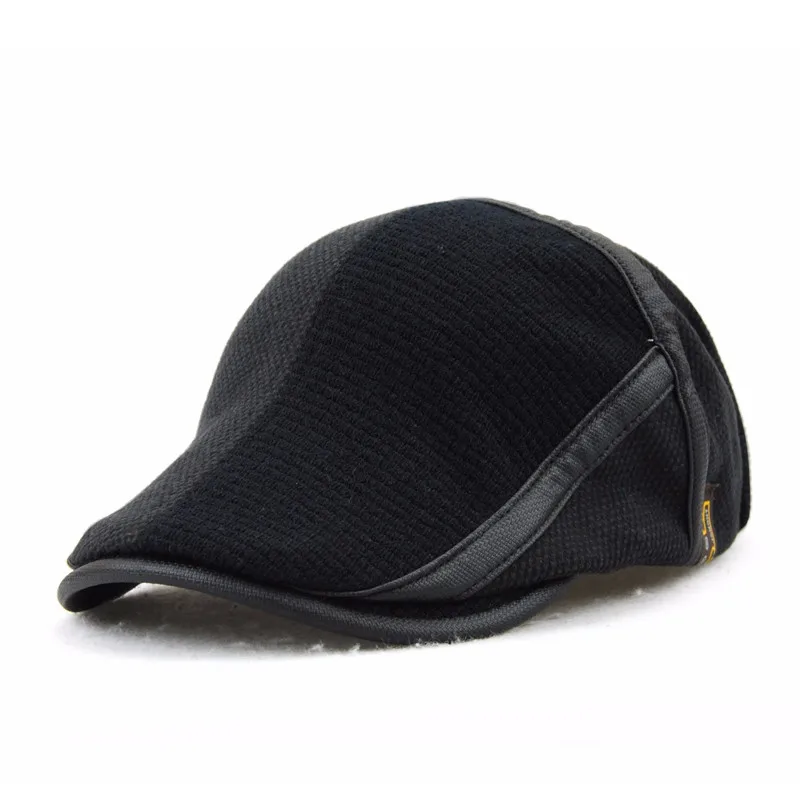Унисекс вязаный берет Ivy Hat Хлопок Пряжка Регулируемая лоскутное крючком Утконос Caps Бумага мальчика newsboy таксист hat