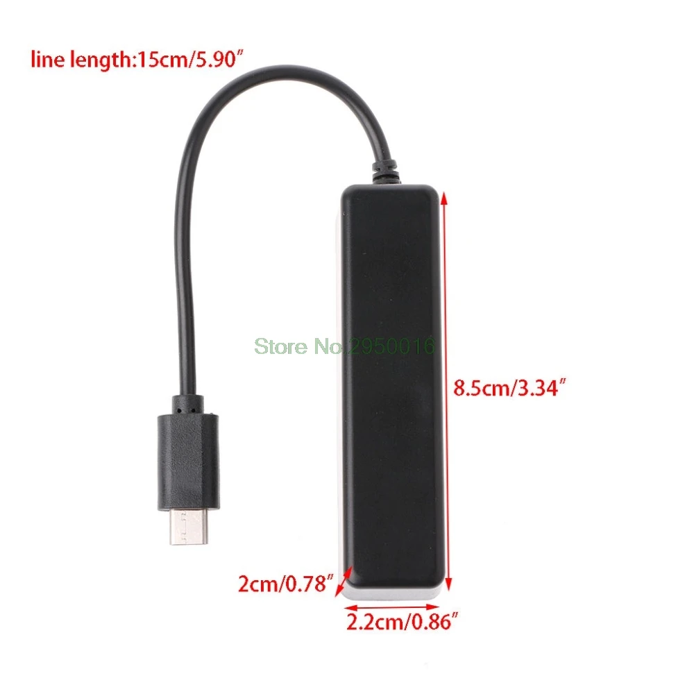 1 шт. черный 3 Порты и разъёмы USB 2,0 Hub разветвитель Combo USB 3 Порты 3,1 Тип C OTG кабель памяти SD/TF кард-ридер для iMac MacBook для Android C26