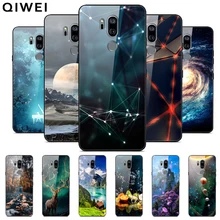 6,1 ''Coque для LG G7 ThinQ чехол стеклянная жесткая задняя крышка для LG G7 thinq G7thinq телефонные чехлы черные мягкие бампер Fundas закаленное