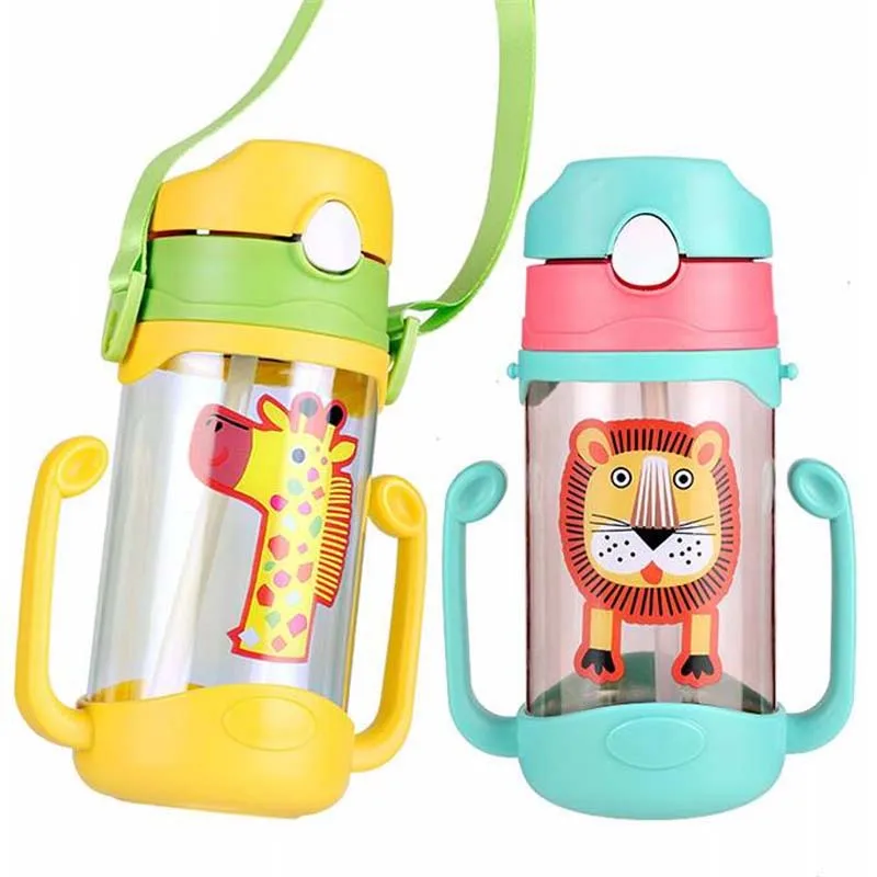 400ml Baby Bottle Silicone Children Learn Drink Cups Bouncing Cup