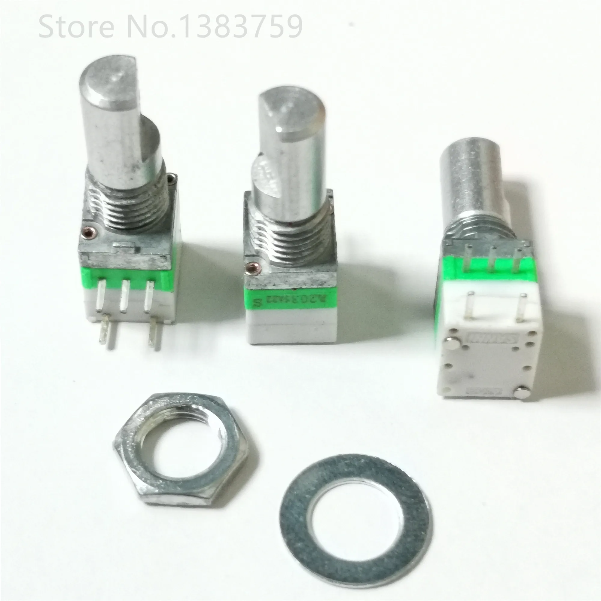 cheap 2pcs Walkie talkie A203 potentiometer with switch A20K volume potentiometer with switch shaft length 15MM