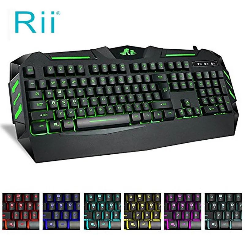 Original Rii RK900 Wired Mechanical Gaming Keyboard 7 colors LED