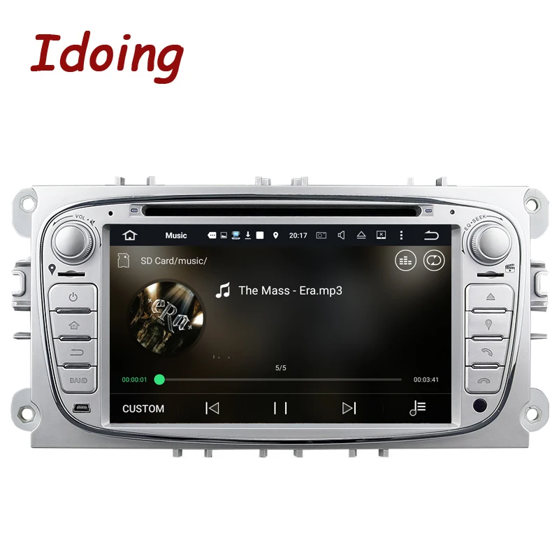 Idoing руль 2Din для Ford Focus Mondeo S-Max автомобильный DVD мультимедийный плеер Android7.1 gps навигация Bluetooth ТВ 3g wifi