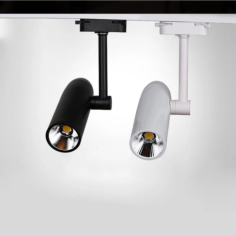 LED COB Track Rail Light 10w 15w AC85 265V Spotlight Adjustable Rail