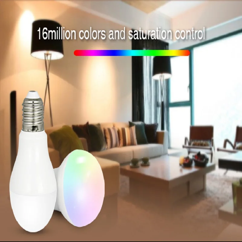 

Mi Light 2.4GHZ E27 RGB+CCT 6W led bulb smart mobile phone WIFI led light lamp AC85V-265V Dimmable Lampada Lights Free shipping