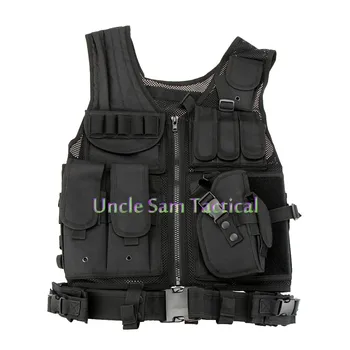 

Tactical Molle Camo Vest Men Military Hunting Vest Paintball Assault Shooting Hunting Clothes with Holster