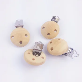 

Let's make Pacifier Clip 10pc Round Color Wooden Ecofriendly Baby Holder Teether Teething Organic Wood Dummy Cilps Beads