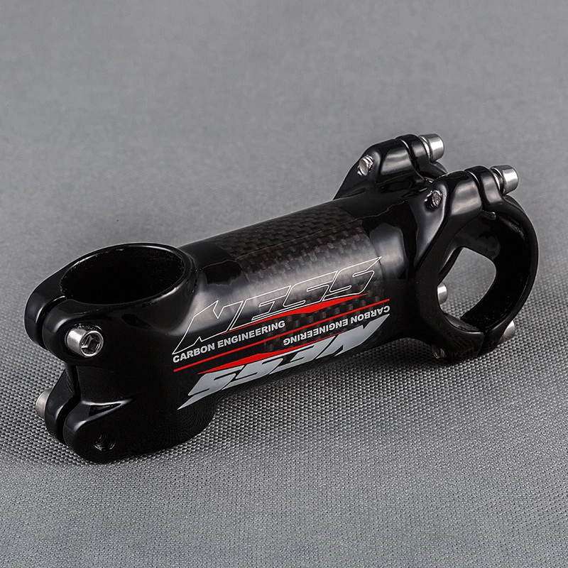 

NESSS carbon Bicycle Stem Handlebar 31.8 mm fork 28.6mm Aluminum + 3k Carbon Mountain Bike / Road 60/70/80/90/100/110/120mm