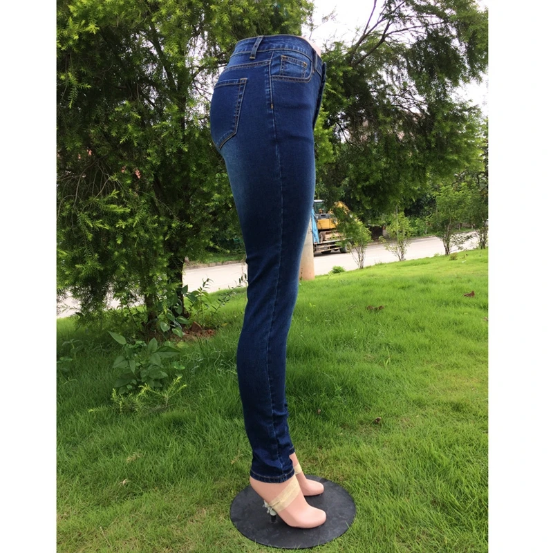 Women Stretch High Waist Skinny Jeans Without Ripped Woman Holes Denim Pants Trousers Women Jeans Pencil Pants (7)