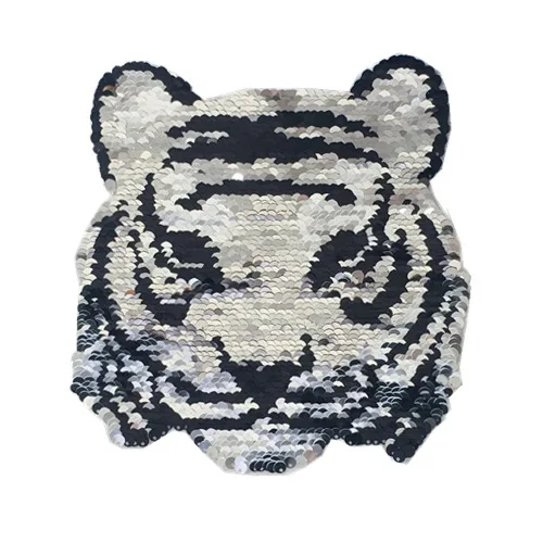 Новая мода DIY Аппликация Вышивка аппликационный костюм украшение объемная наклейка трансформированные блестки Тигр узор