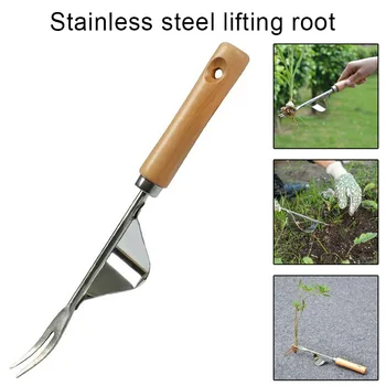 

Garden Hand Weeder Gardening Tool with Wooden Handle for Garden Lawn Farmland can CSV