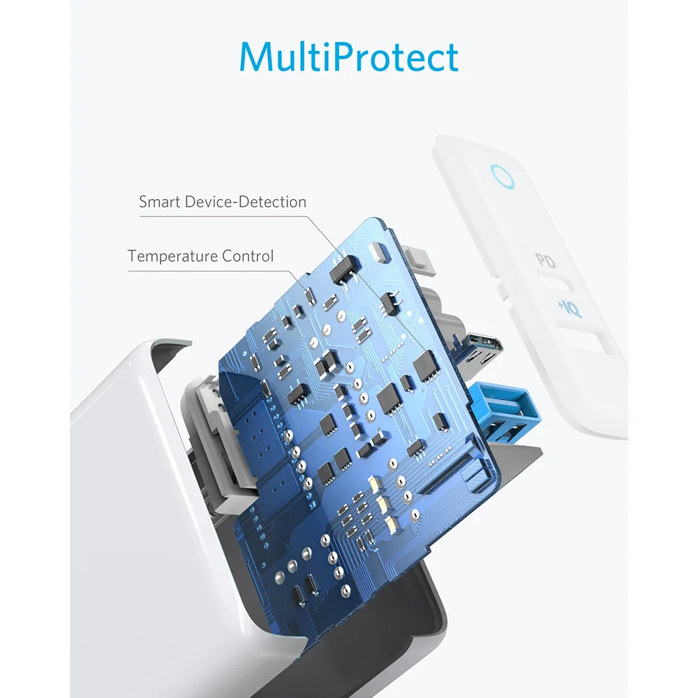  Cargador Anker USB C velocidad PowerPort + cargador de pared Duo con puerto de entrega de energía d