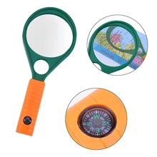 LED Light Mini Handheld Magnifier Reading Map Newspaper Magnifying Glass Jewelry Loupe For Home Tools 233 X 98 X 20mm