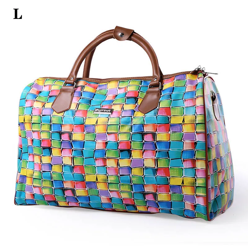 Женская дорожная сумка большой емкости, сумки для путешествий, высокое качество, искусственная кожа, ручная сумка для багажа, многофункциональная посылка на выходные - Цвет: I L  travel bag